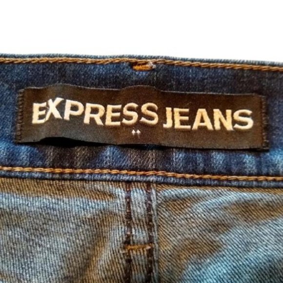 EXPRESS WOMEN’S STRETCH JEANS CROPPED STRAIGHT LEG Size 0 - Picture 6 of 10